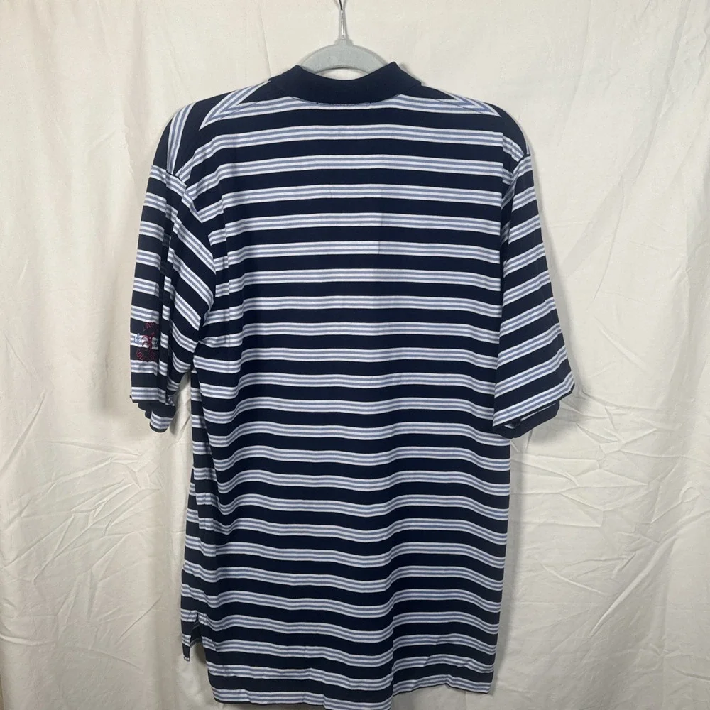 Polo Golf Ralph Lauren Blue Striped Short Sleeve Polo Shirt‎ Lahinch Golf Club L